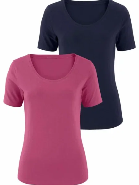 VIVANCE Tricou marin / roz închis albastru