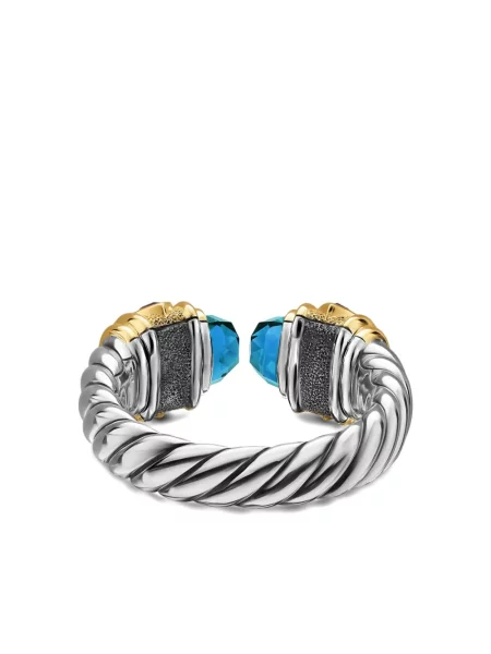 Inel David Yurman cu strasuri galben