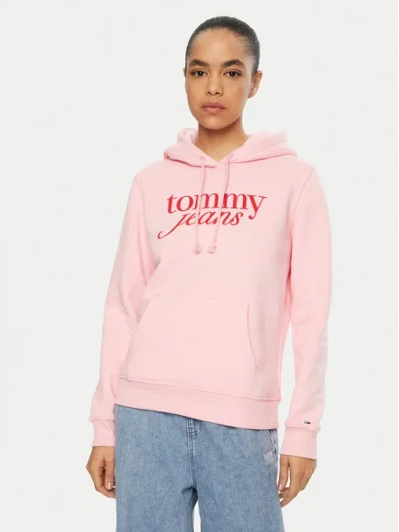 Tommy Jeans Bluză Roz roșu