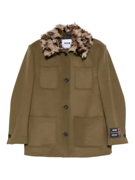 Kołnierzykowy futro Msgm zielone