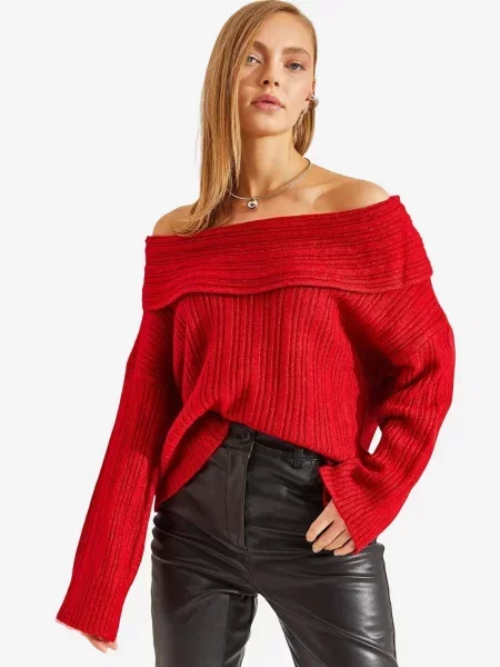 Bianco Lucci Pulover Pullover' rdeča