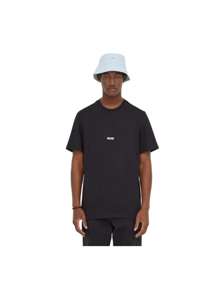 MSGM t-shirt gładki czarny