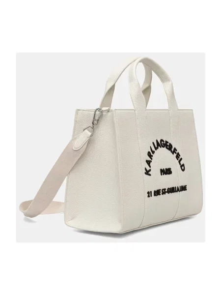 Karl Lagerfeld torebka shopper z imitacji skóry K/RSG MD beżowa