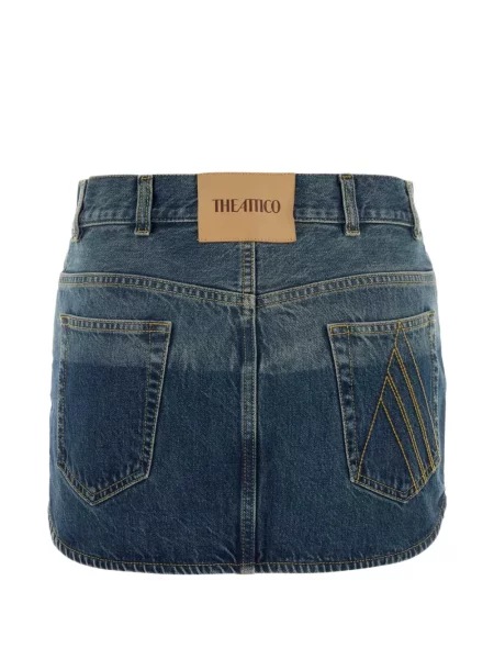 Fustă din denim The Attico albastru