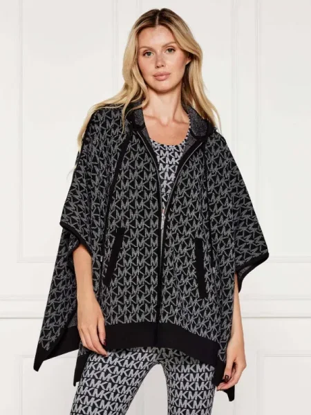 Michael Kors Gyapjú poncsó | Oversize fit fekete