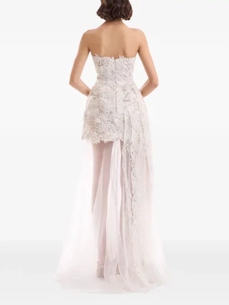 Fustă Gemy Maalouf din organza alb