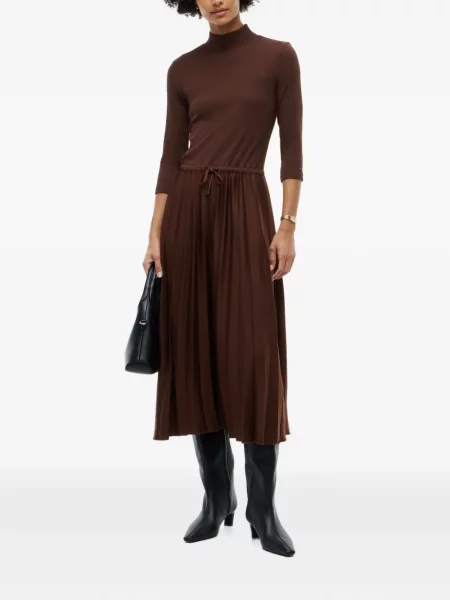 Rochie midi Tommy Hilfiger cu cordon maro