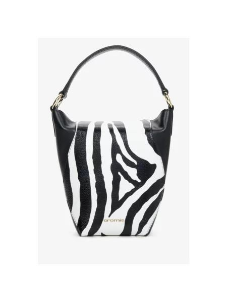 Кожаная сумка ведро Cromia черная