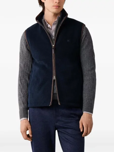 Vestă Hackett London din fleece maro