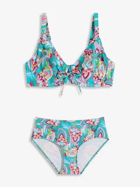 Bikini minimizer na fiszbinach kompl. niebieskie