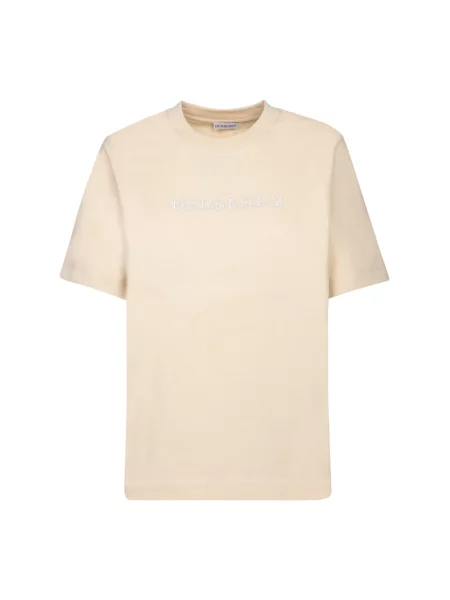 Koszulka Burberry elegancka beżowa