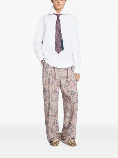 Cravată Dries Van Noten de mătase albastru