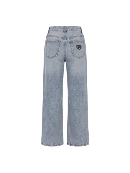 Jeansy straight leg Philipp Plein niebieskie