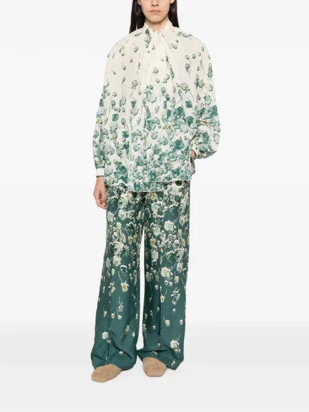 Bluză F.r.s For Restless Sleepers cu model floral cu imagine verde