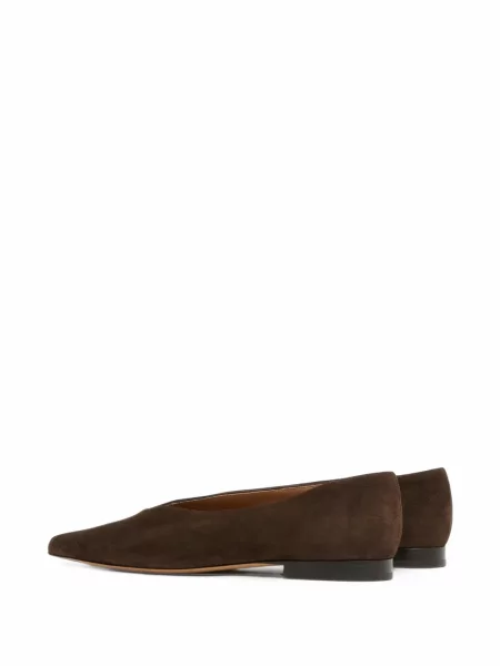 Pantofi cu toc Mansur Gavriel din piele de căprioară fără toc maro