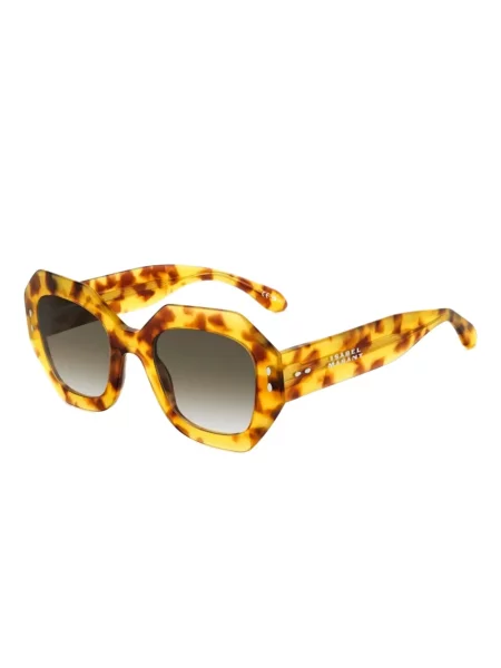 Ochelari de soare Isabel Marant cu imprimeu geometric maro