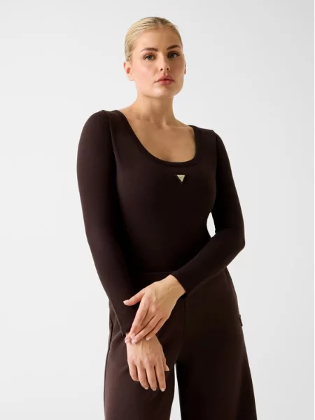 Guess Топ Classic Fit коричневий
