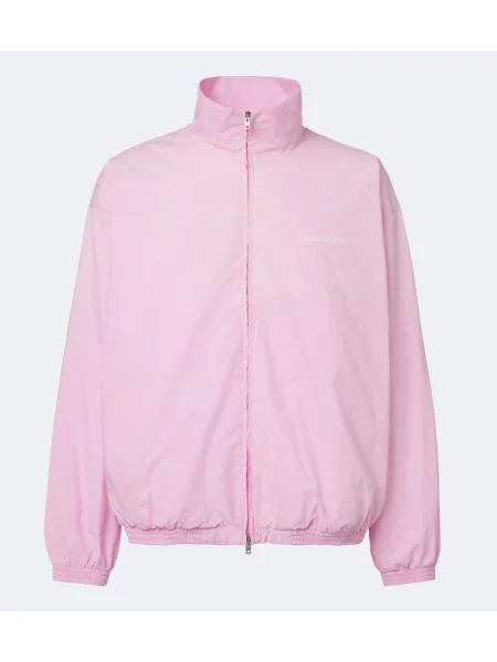 Geacă Acne Studios din poplin cu autograf roz