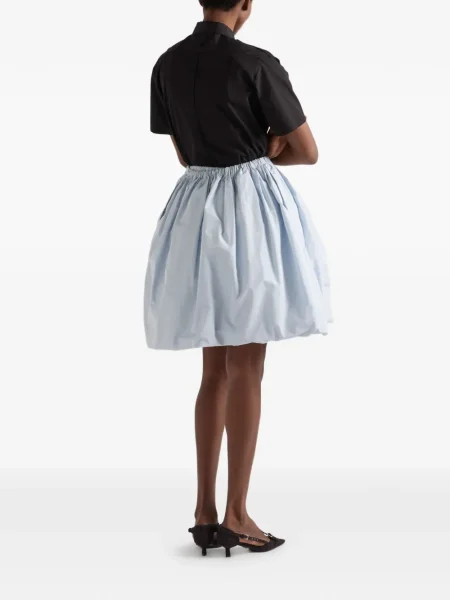 Tafta spódnica Prada niebieska