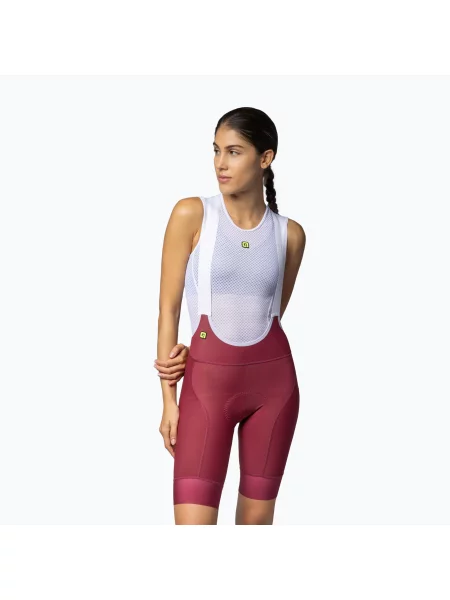 Cyklistické šortky Alé Magic Colour Bibshorts bossa nova červené