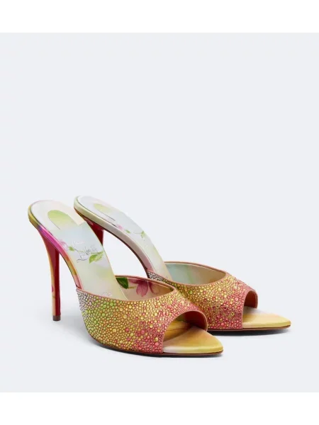 Papuci tip mules Christian Louboutin din satin