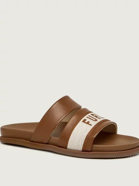 Furla De piele șlapi FURLA TIDE maro
