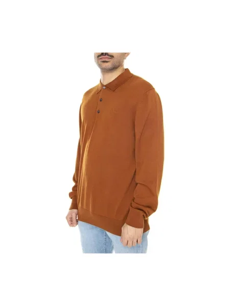 Długi sweter Ben Sherman z długim rękawem brązowy
