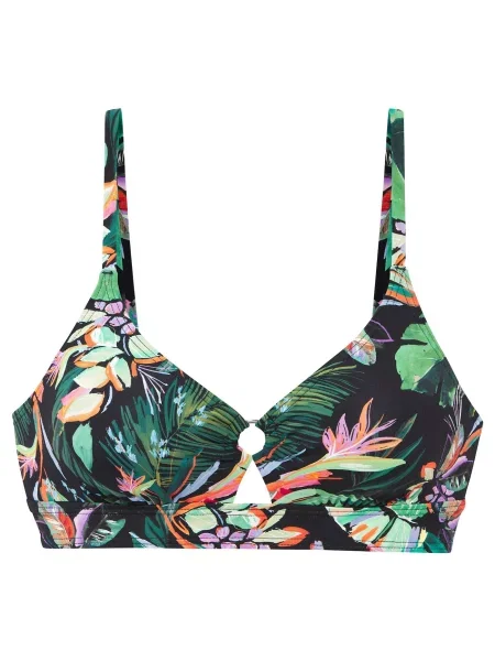 VENICE BEACH Sutien costum de baie verde pin / portocaliu deschis / negru alb