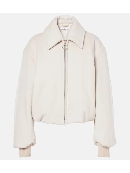 Kurtka bomber Acne Studios wełniany beżowy