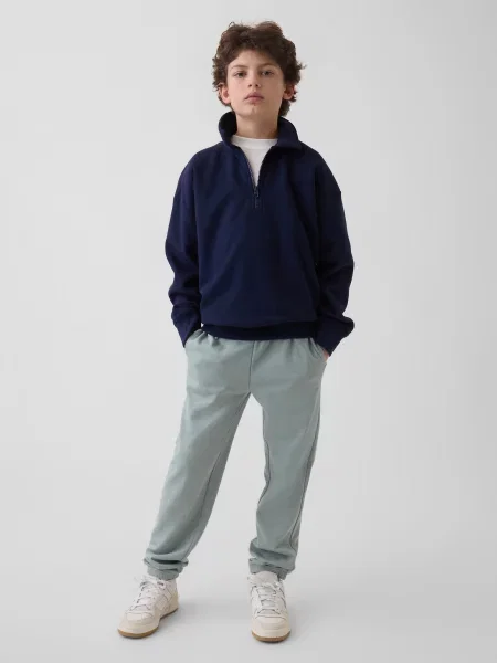 Pantaloni sport copii Gap alb