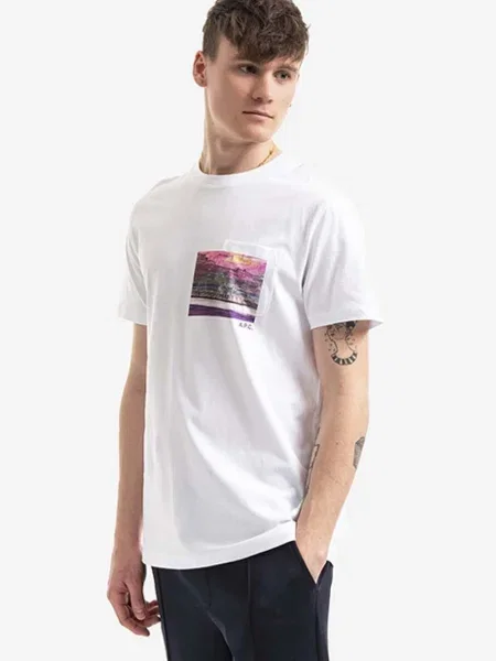 A.P.C. póló Elias nyomott mintás szürke