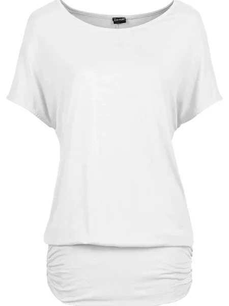 T-shirt z miękkiej mieszanki biała