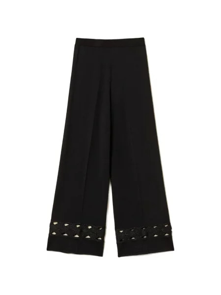 Pantaloni Twinset tricotate negru