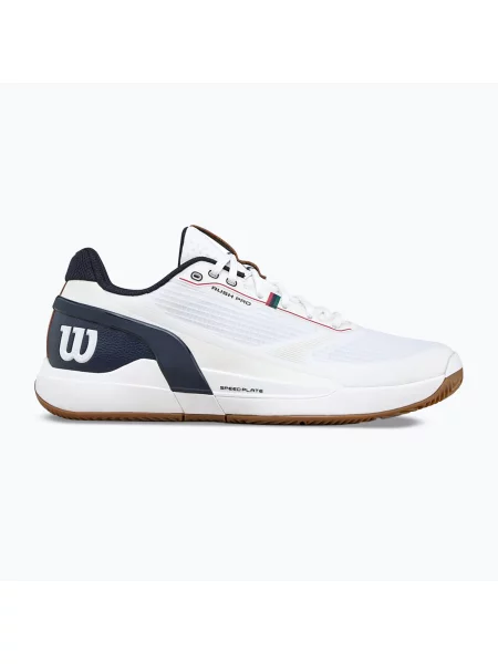 Încălțăminte de tenis pentru bărbați Wilson Rush Pro 5 Clay white/navy blazer/gum alb