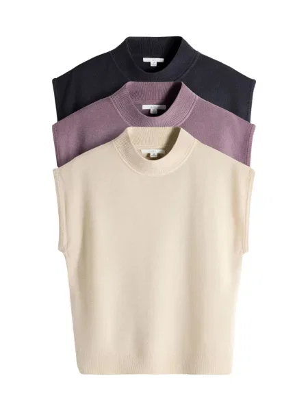 The Set Pulover crem / mauve negru