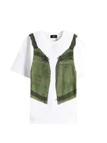 Tricou Thug Club cu imagine alb
