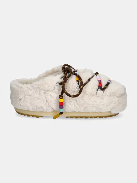 Тапочки Moon Boot MB MULE FAUX FUR BEADS бежевий