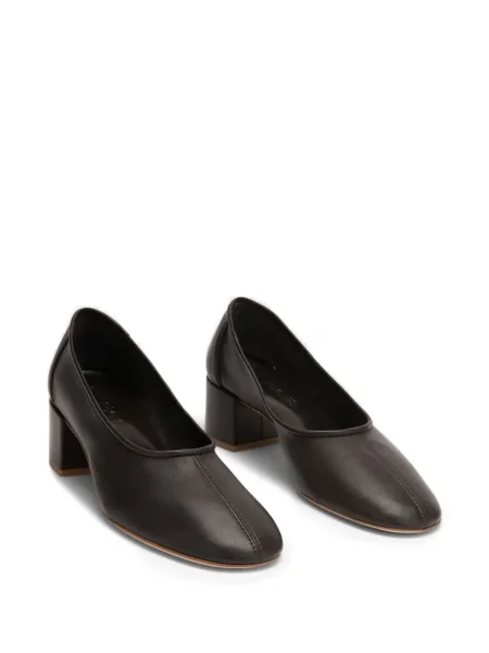 Pantofi cu toc By Far din piele maro