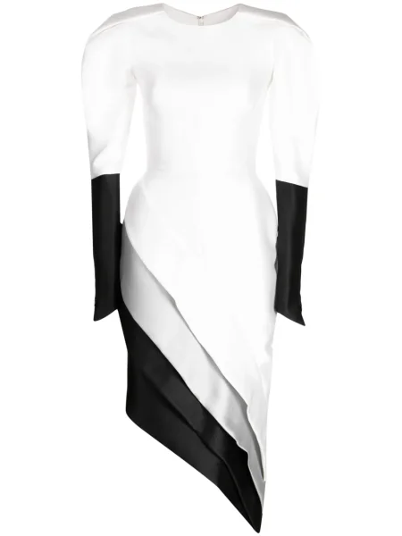 Rochie midi Saiid Kobeisy până la genunchi de costum alb