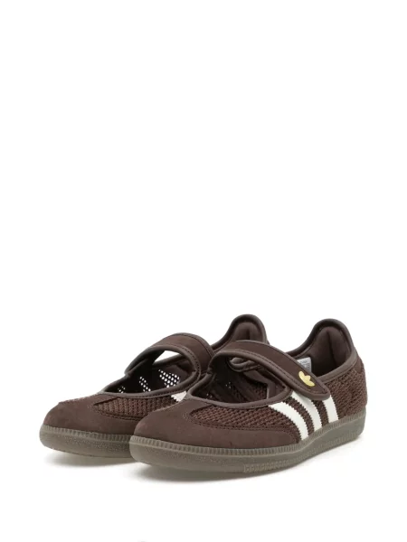 Lung pantaloni scurți Adidas din piele cu buline maro