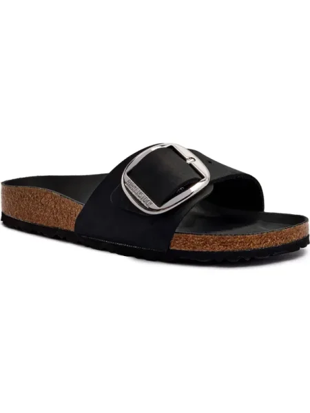 Pantofi Birkenstock din piele cu cataramă negru