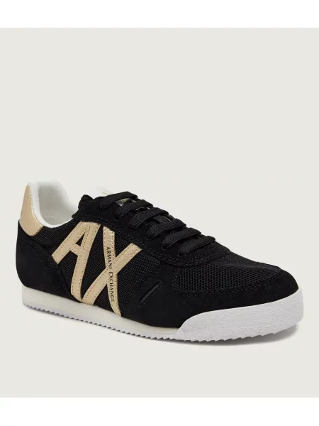 Armani Exchange Sneakers | piele întoarsă negru