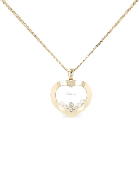 Diamant náhrdelník Chopard Pre-owned se srdcovým vzorem růžový