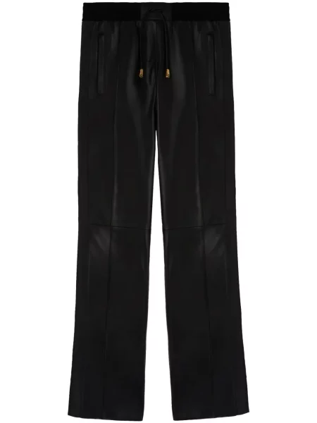 Pantaloni Palm Angels din piele negru