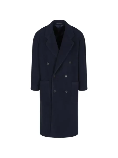 Palton Giorgio Armani cu două rânduri de nasturi albastru