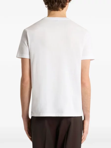 Tricou Etro cu broderie din jerseu alb