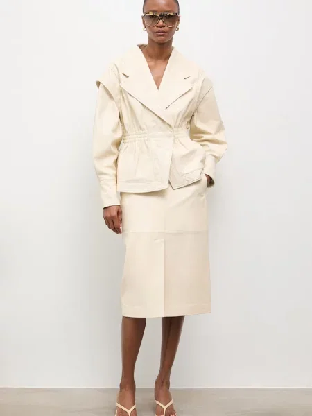 Answear.LAB спідниця із розрізом шкіряна з колекції Unscripted