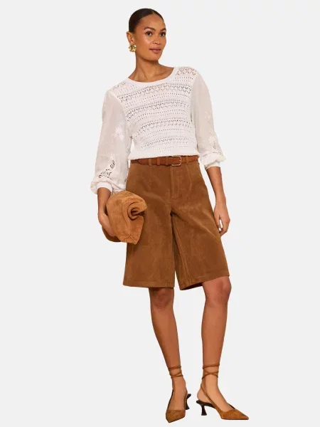 Love & roses Pulover alb