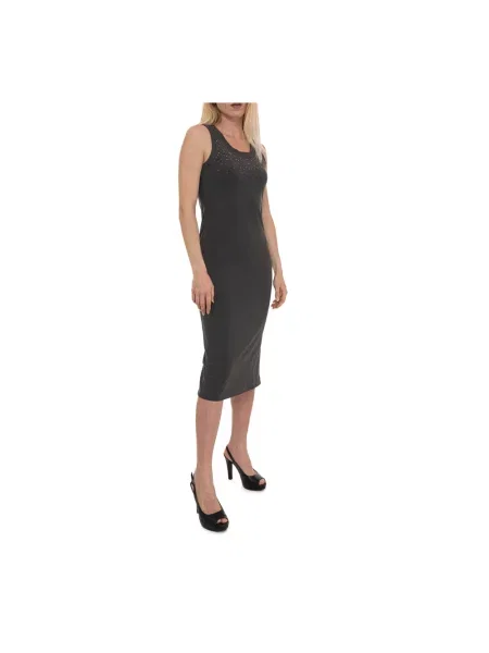 Sukienka midi Emporio Armani Ea7 szara