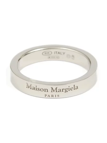 Pierścionek Maison Margiela z logo szary